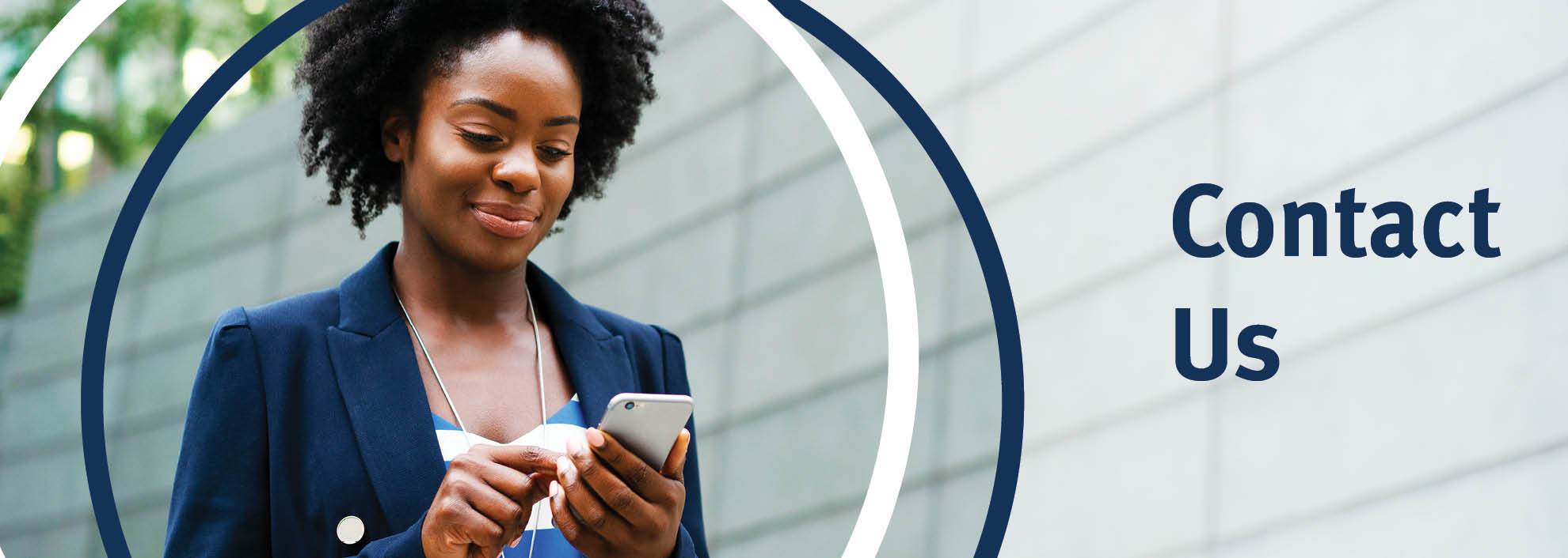 Woman using smart phone